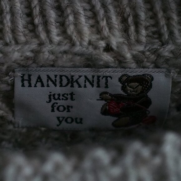 Hand Knit Cable Wool Knit Sweater - Picture 2 of 3